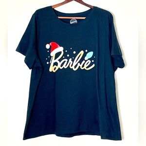 Mattel Barbie Graphic T-Shirt Women’s 4X Black‎ Christmas Holiday Xmas